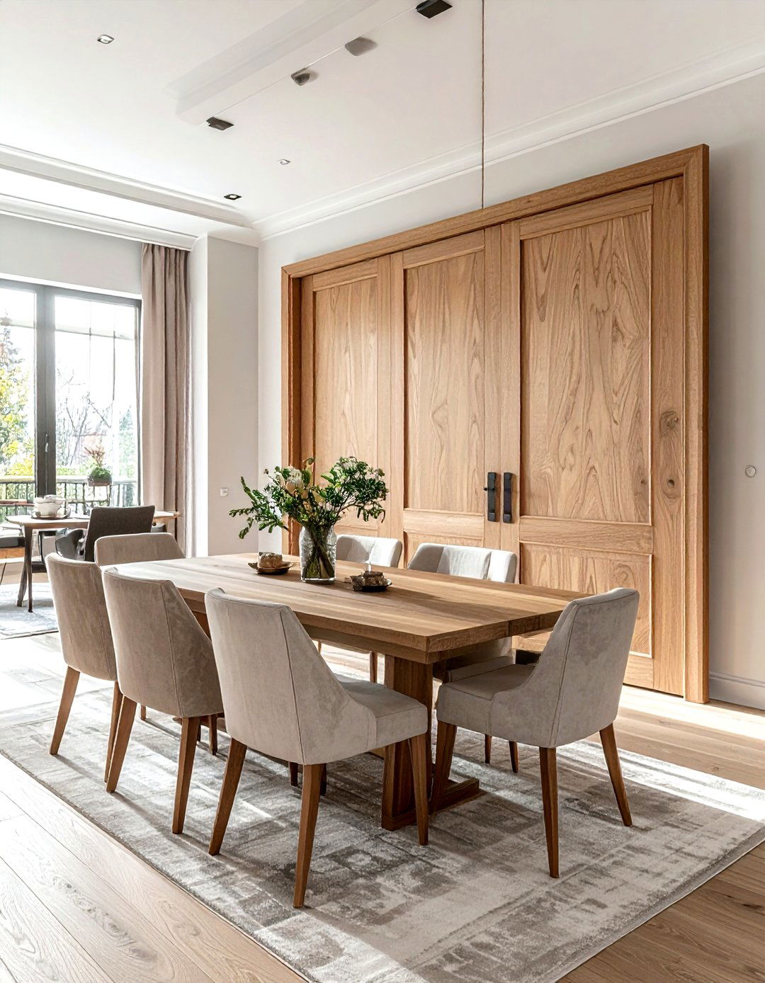 Oversized Wide Doors - 30 dining room door ideas