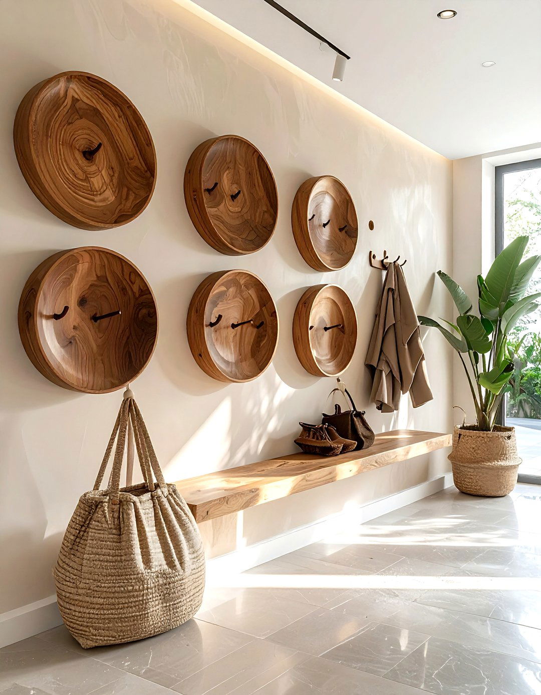Oversized Wooden Hooks - 30 mudroom hook ideas