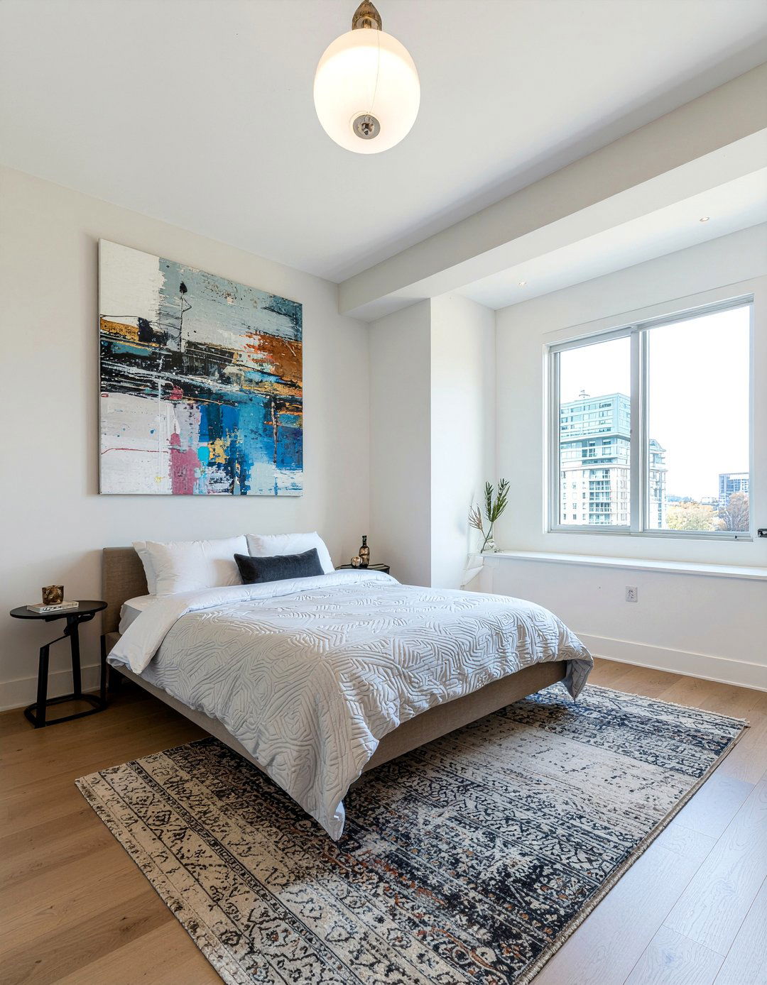 Oversized art ledge wall - 30 bedroom ledge shelves