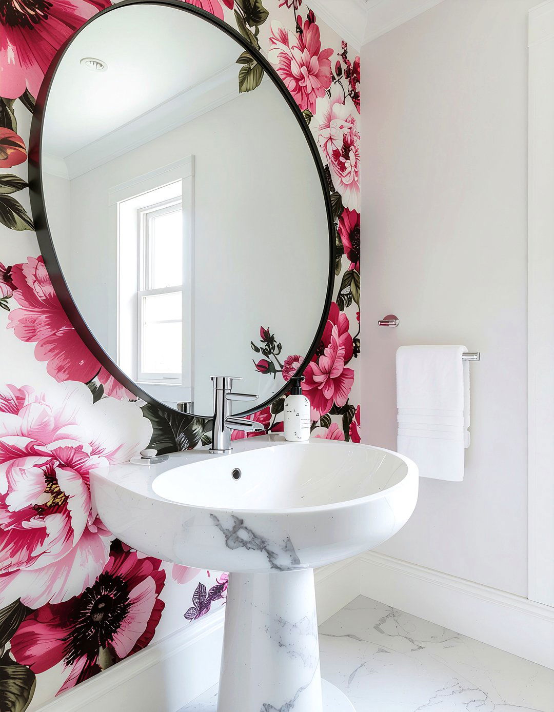 Oversized bloom wallpaper - 30 floral wallpaper ideas