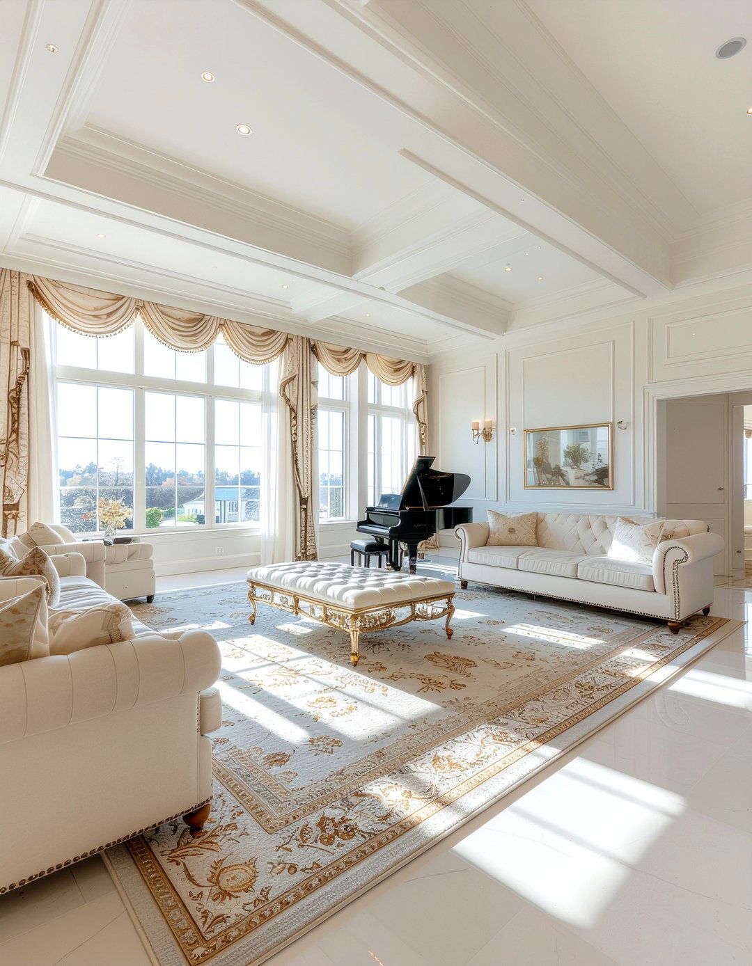 Oversized crown molding - 30 living room millwork ideas