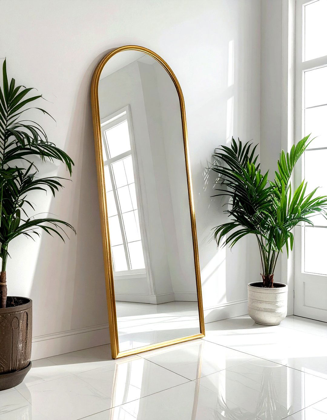 Oversized floor mirror