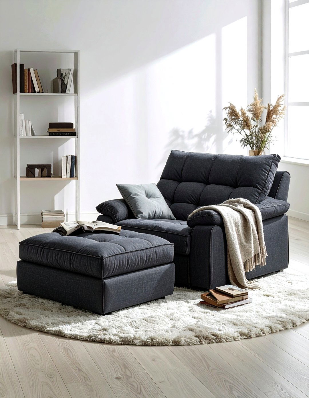 Oversized futon chair - 30 living room futon ideas