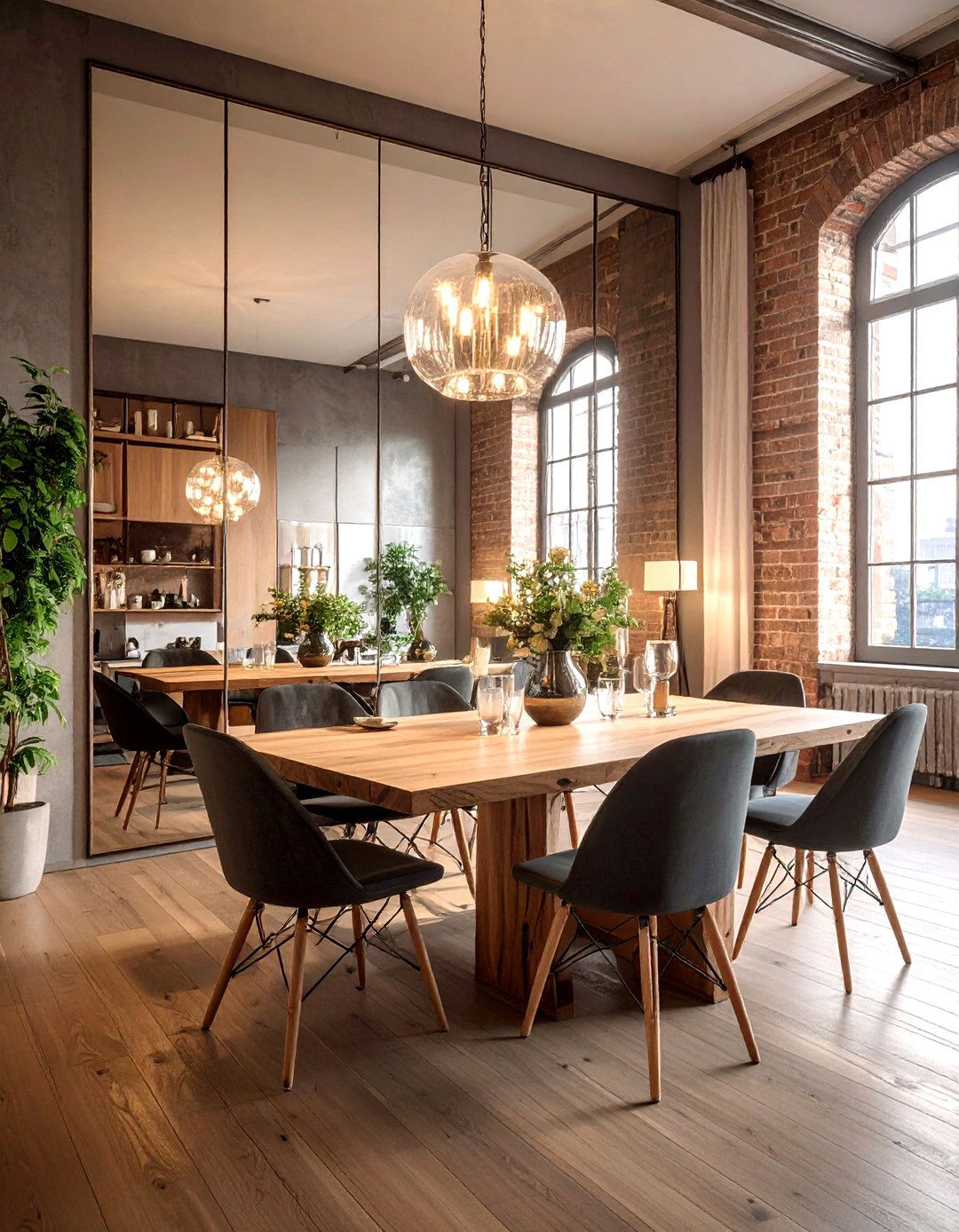 Oversized mirror dining room - 30 Tribeca dining room ideas