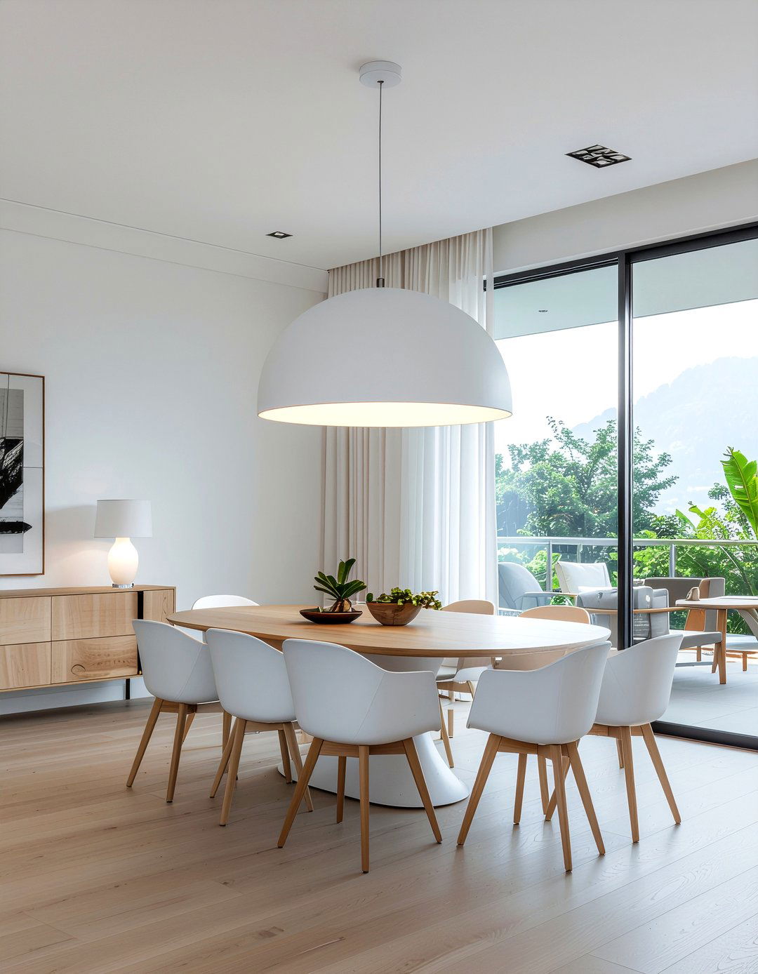 Oversized pendant lamp - 30 dining room improvement ideas