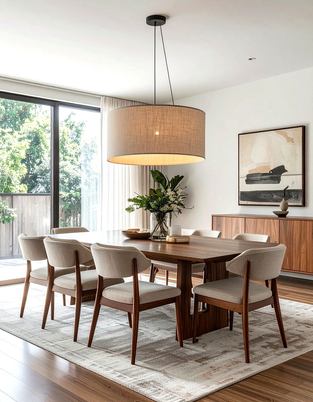 Oversized pendant light - 30 mid-century modern dining room ideas