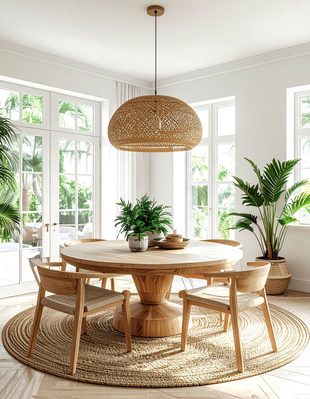 Oversized pendant light over dining table - 30 dining room accent lighting ideas