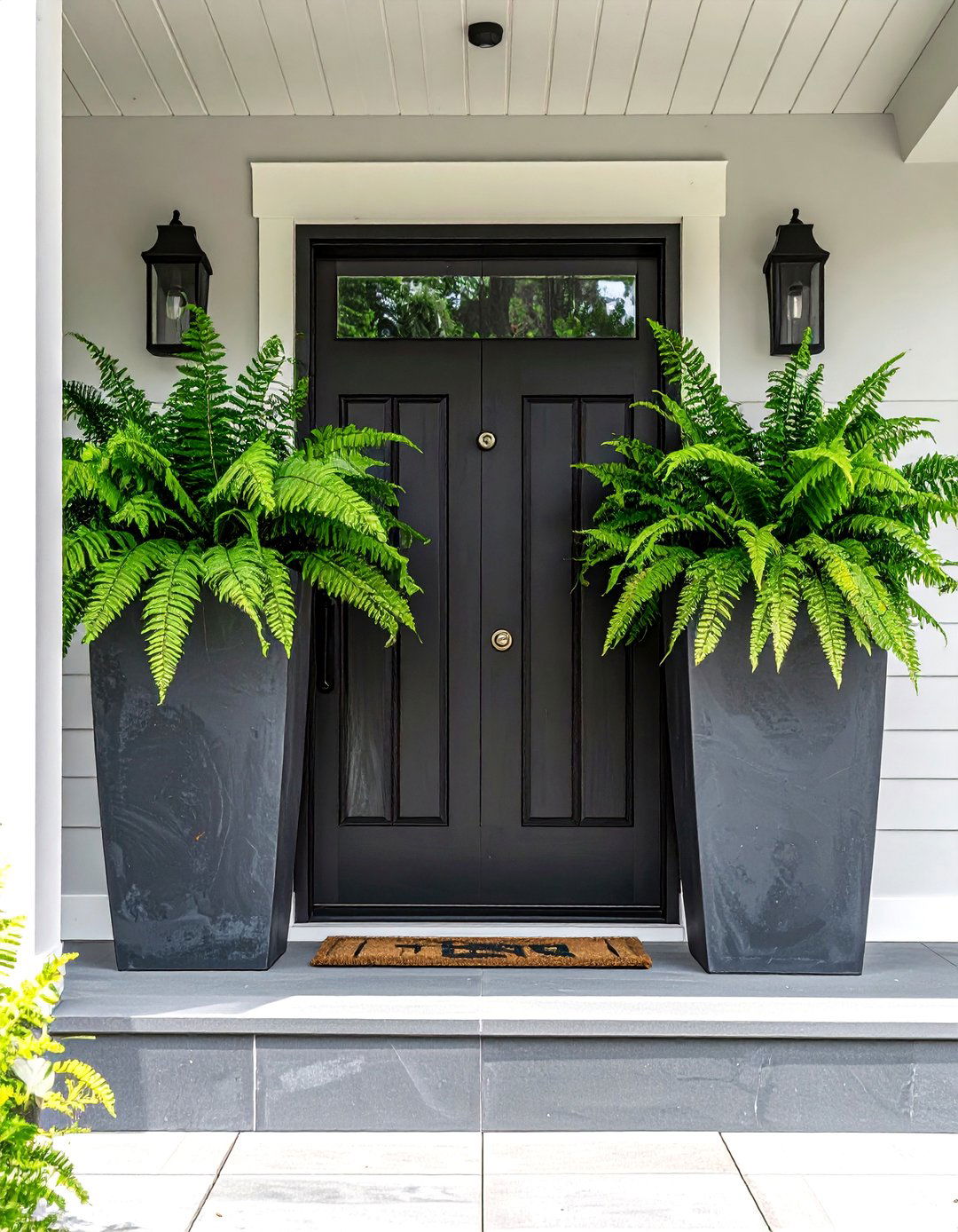 Oversized porch planters - 30 front porch decor ideas