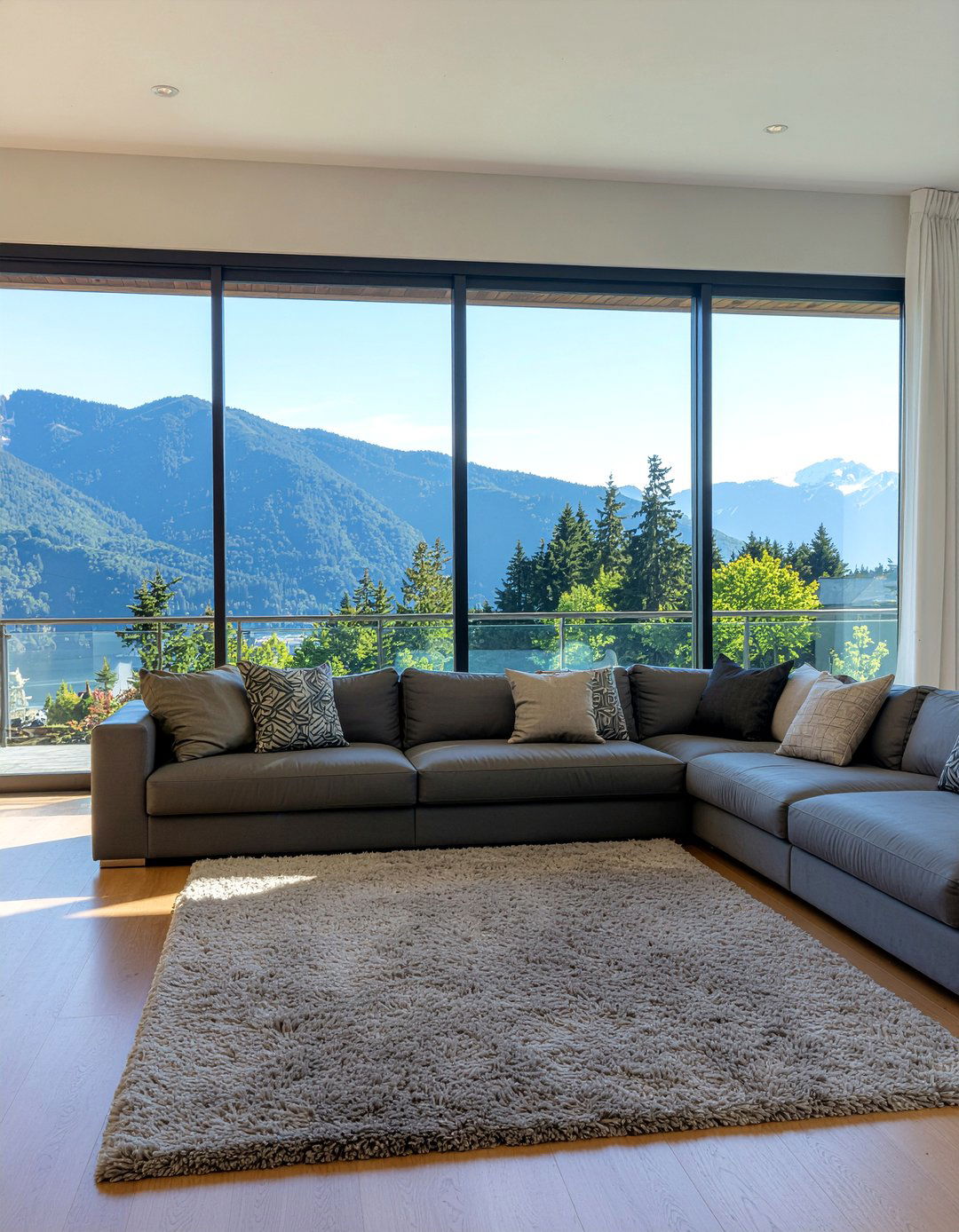 Oversized sectional sofa - 30 mountain house living room ideas