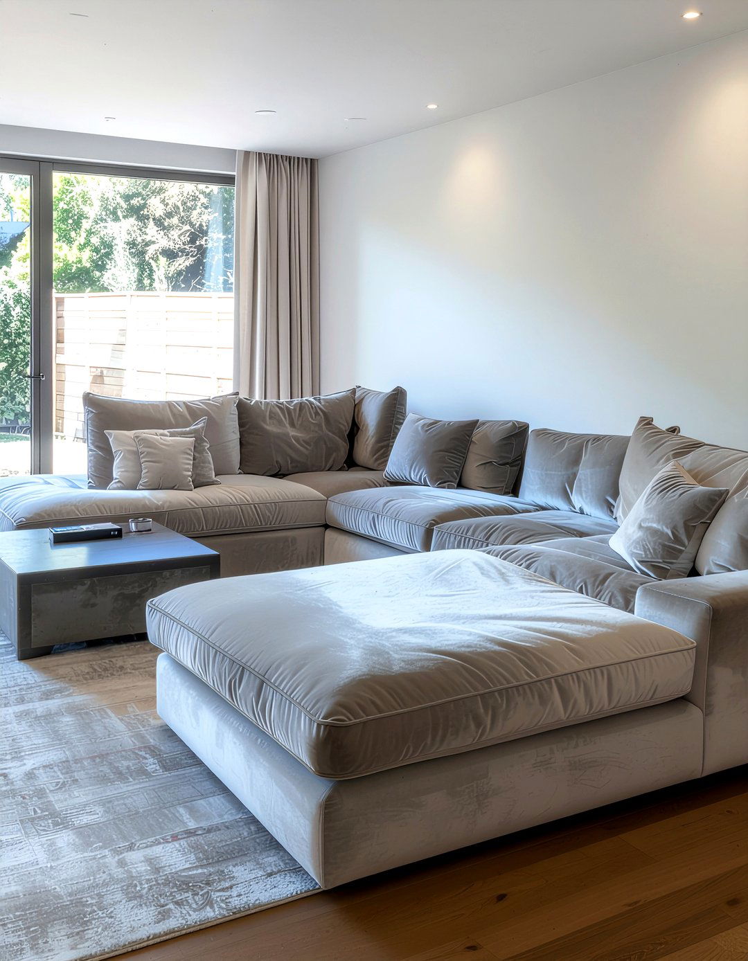 Oversized u shaped pit sofa - 30 U-shaped sofa living room ideas