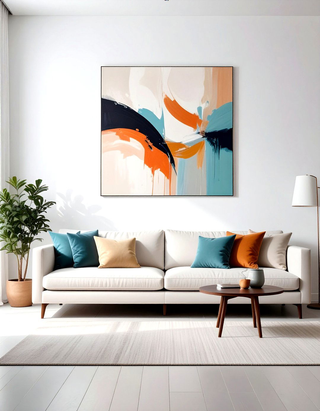 Oversized wall art placement - 30 decor proportion ideas