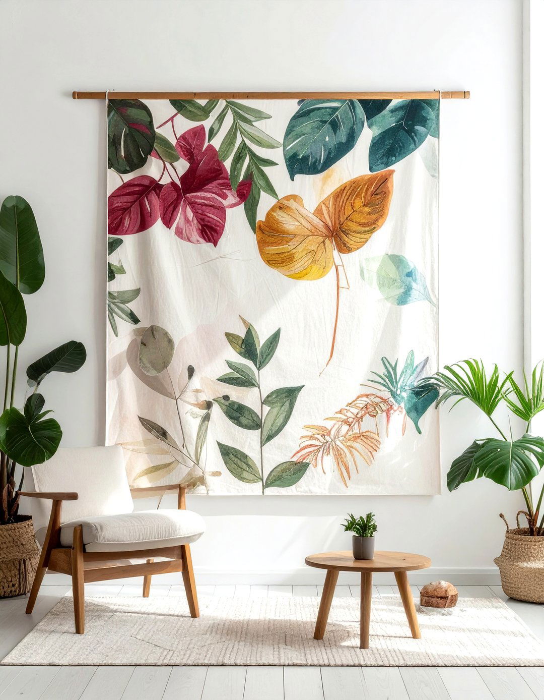 Oversized wall tapestry - 30 easy decor ideas