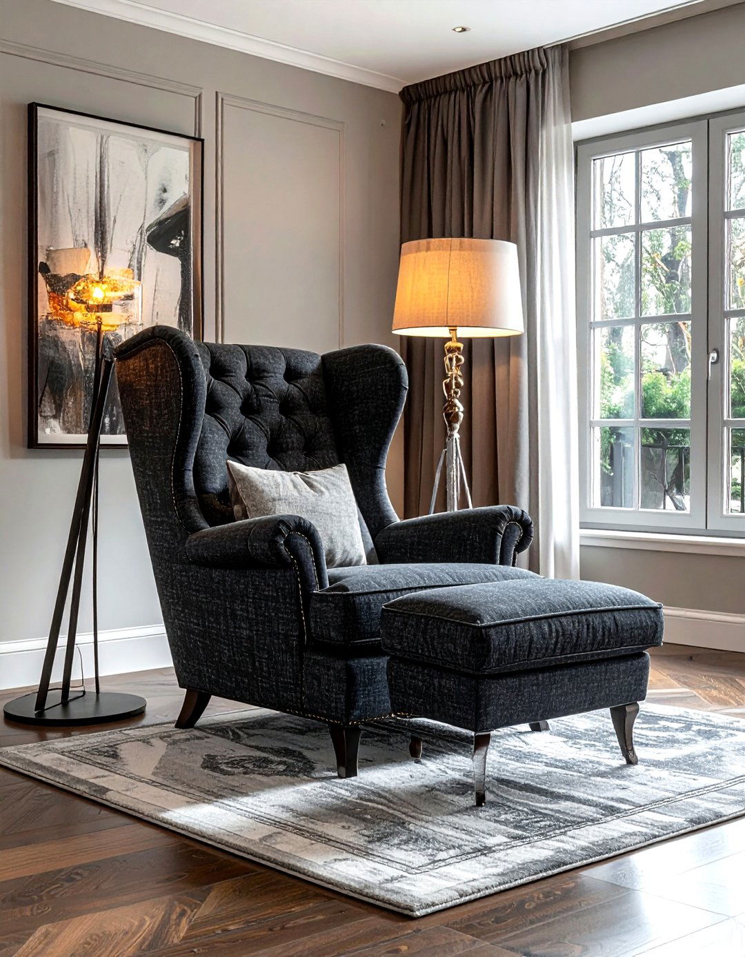 Oversized wingback chair - 30 living room wingback chairs