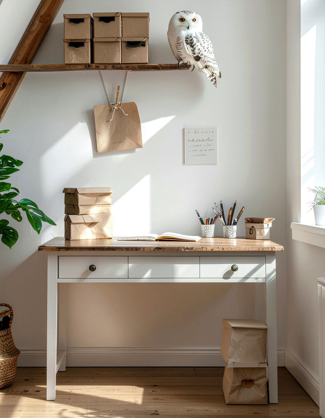 Owl Post Corner - 30 Harry Potter bedroom ideas