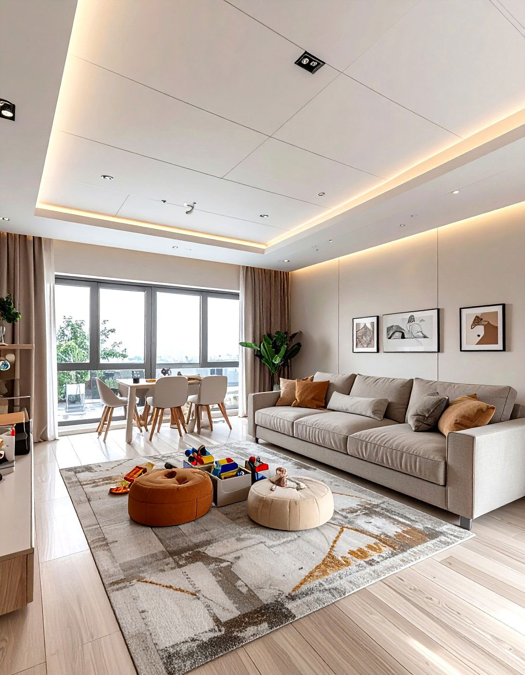 PVC Ceiling Tile - 30 living room ceiling tile ideas