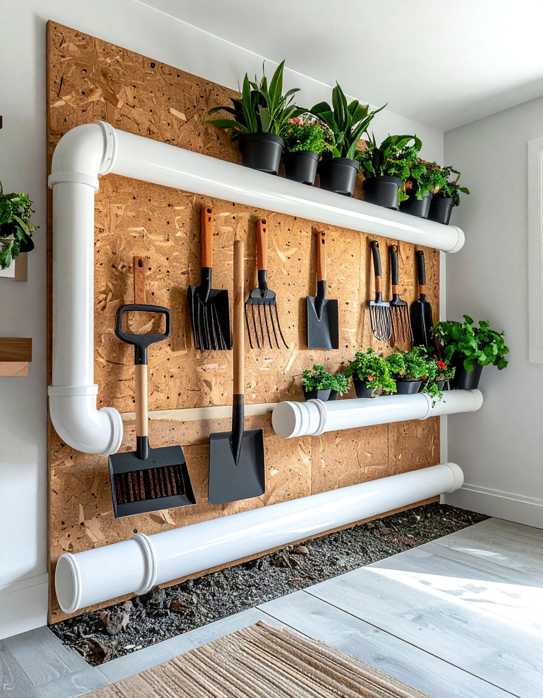 PVC Pipe Tool Holder - 30 garage storage ideas