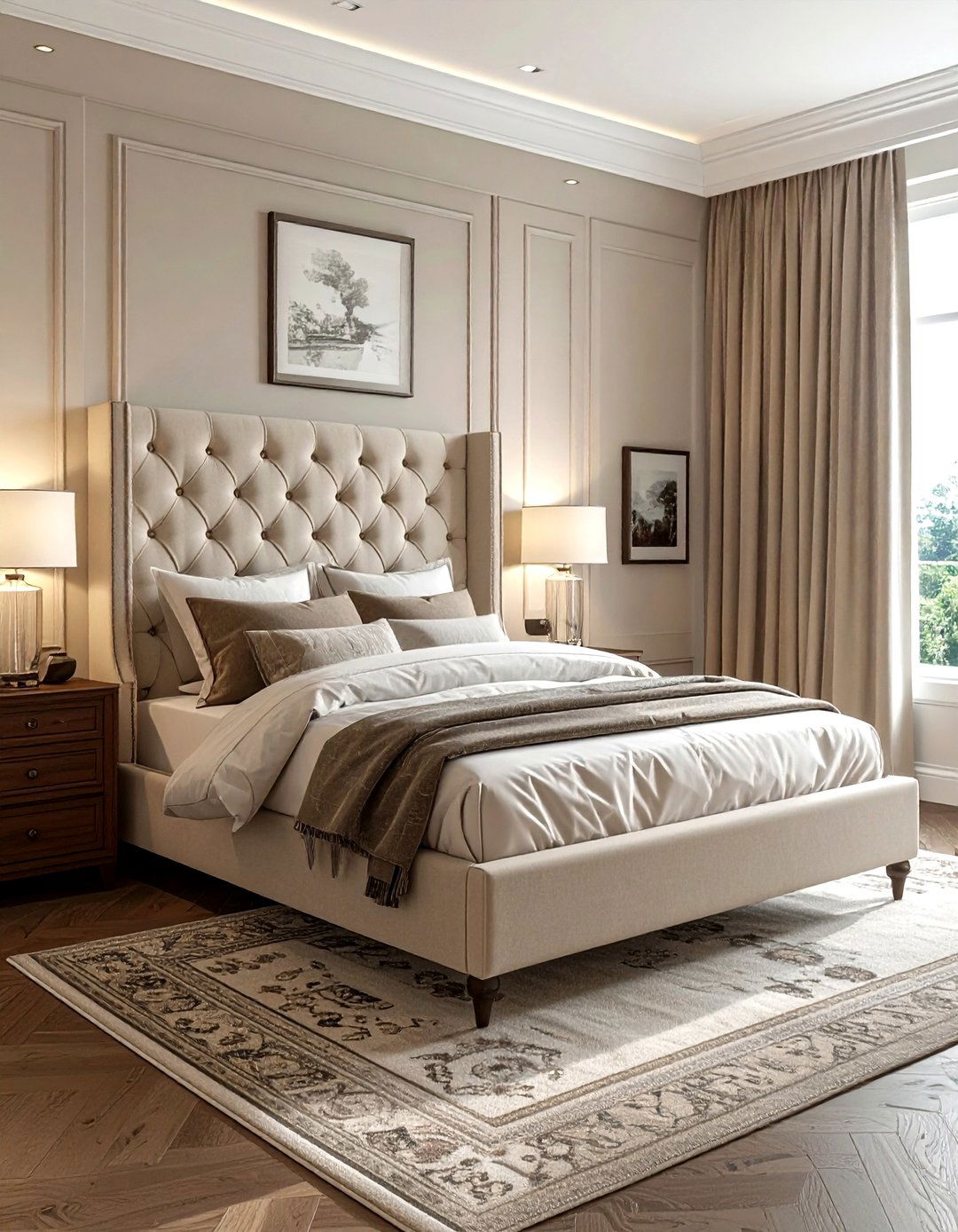 Padded Storage Headboard - 30 bedroom overhead storage ideas