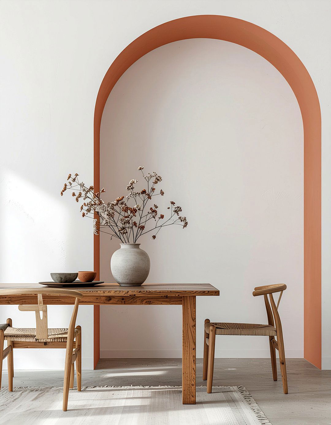 Painted Accent Arch - 30 DIY dining room decor ideas
