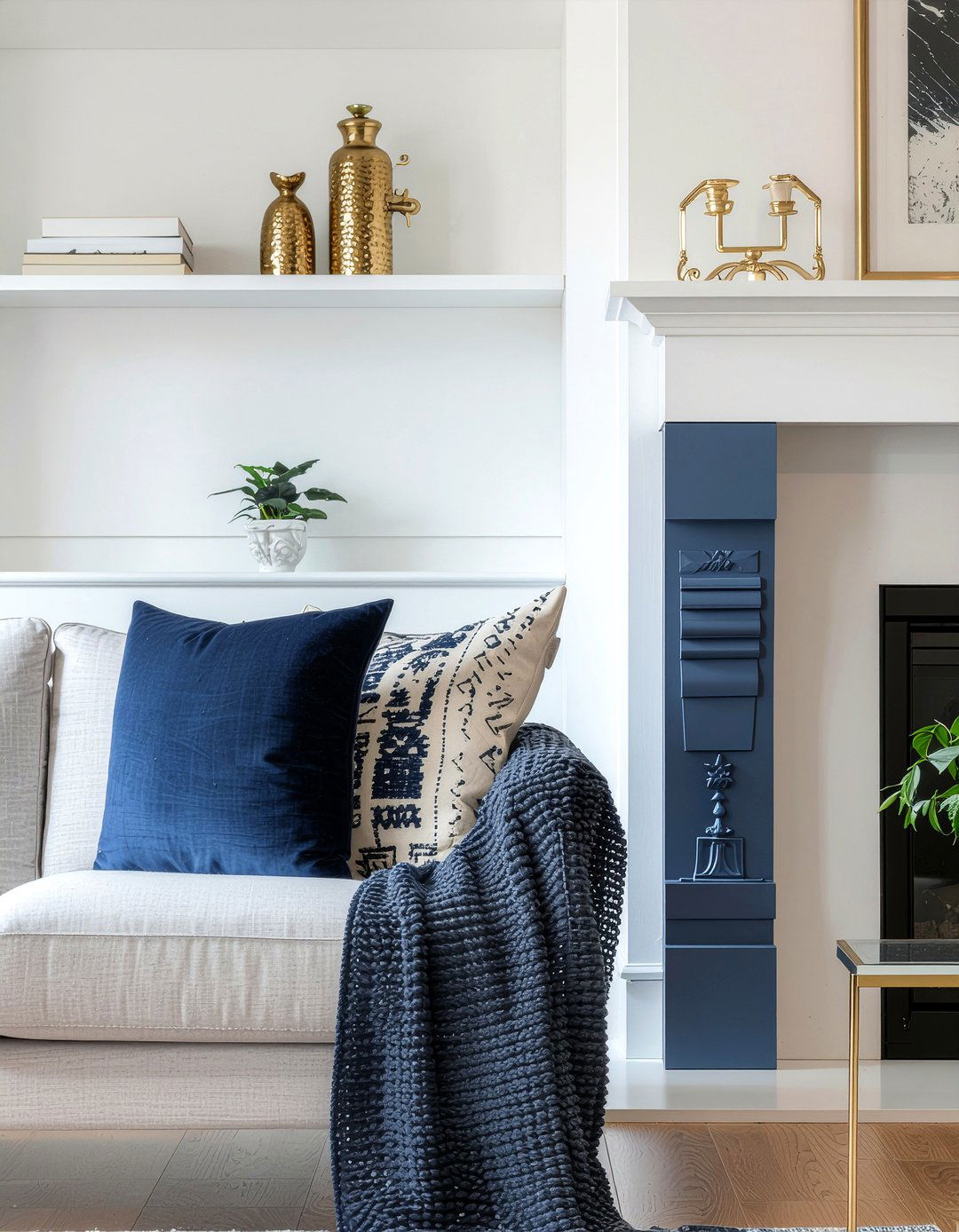 Painted Accent Corbels - 30 living room corbel ideas