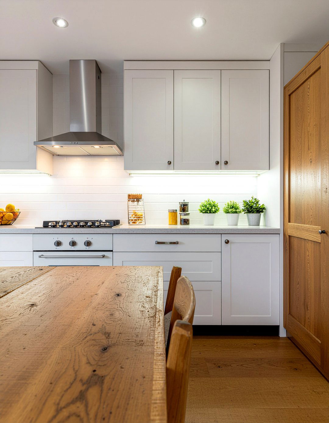 Painted And Natural Wood - 30 kitchen finish mixing ideas