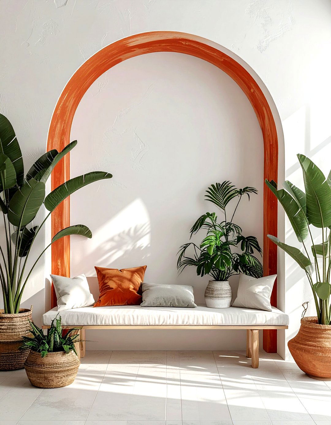 Painted Arch - 30 living room wall ideas