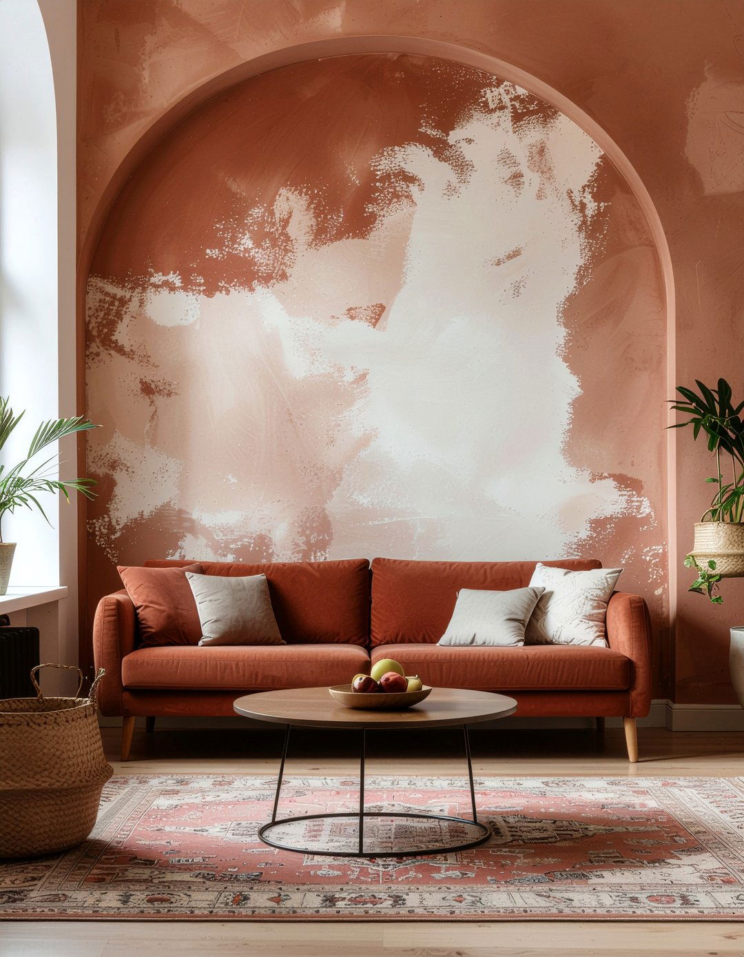 Painted Arch Accent Wall - 30 living room archway ideas