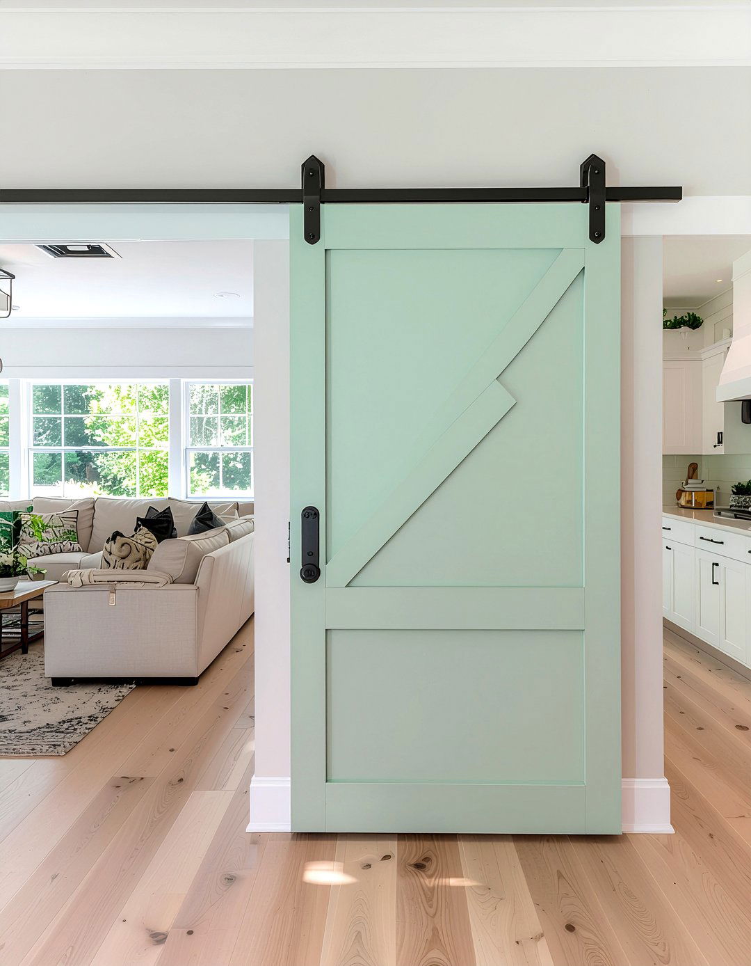 Painted Barn Door - 30 living room barn doors