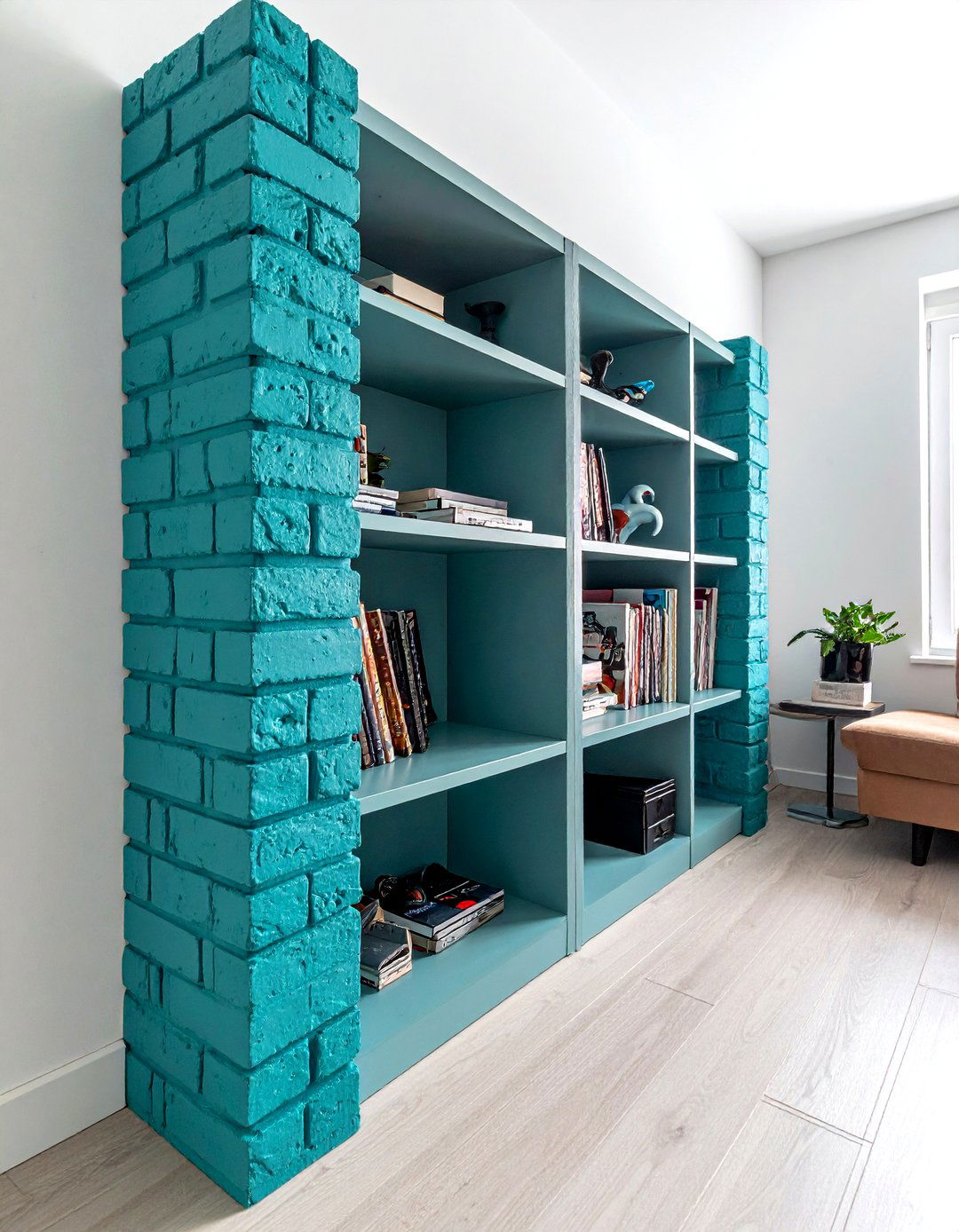 Painted Brick Bookends - 30 decorative bookend ideas