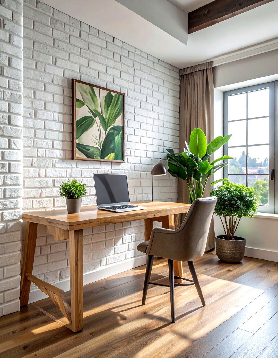 Painted Brick Wall Panel - 30 wall paneling ideas