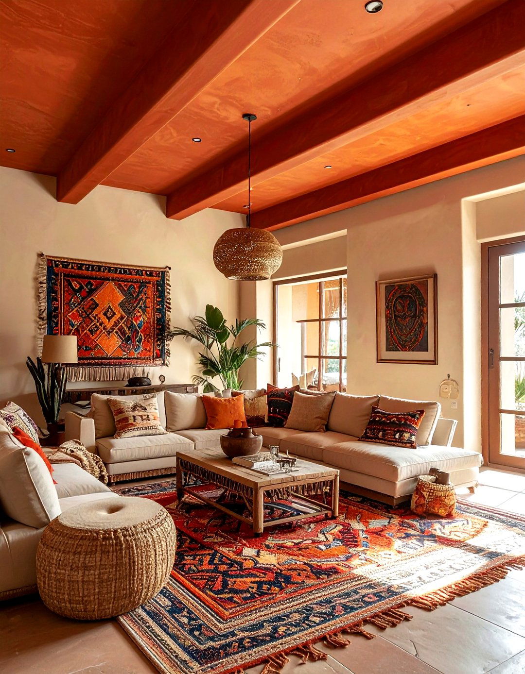 Painted Ceiling - 30 living room ceiling ideas