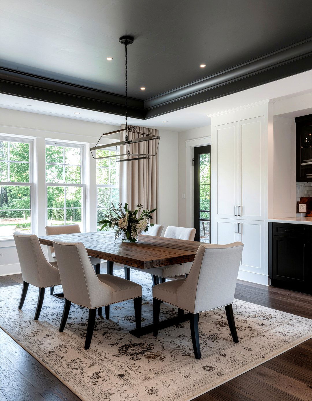 Painted Ceiling Accent - 30 dining room makeover ideas