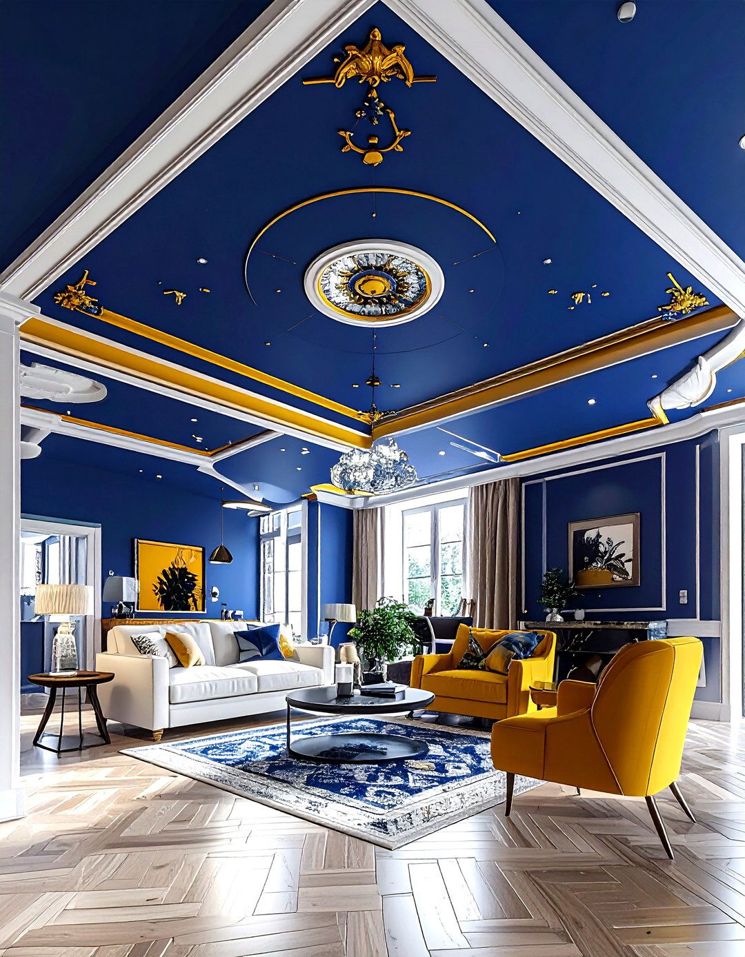 Painted Ceiling Tile - 30 living room ceiling tile ideas