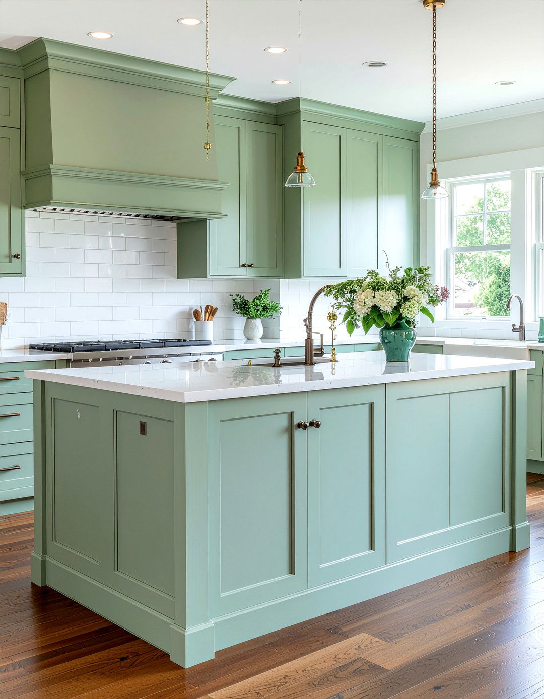 Painted Kitchen Island With Trim - 30 DIY kitchen island ideas