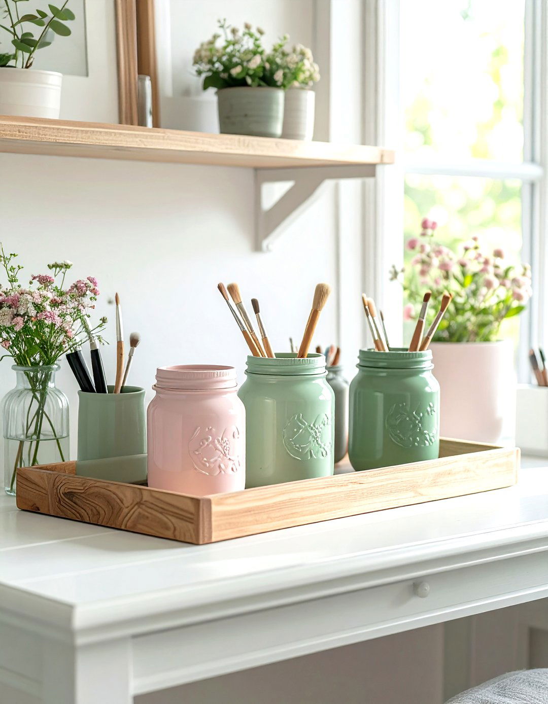 Painted Mason Jars - 30 DIY decor ideas