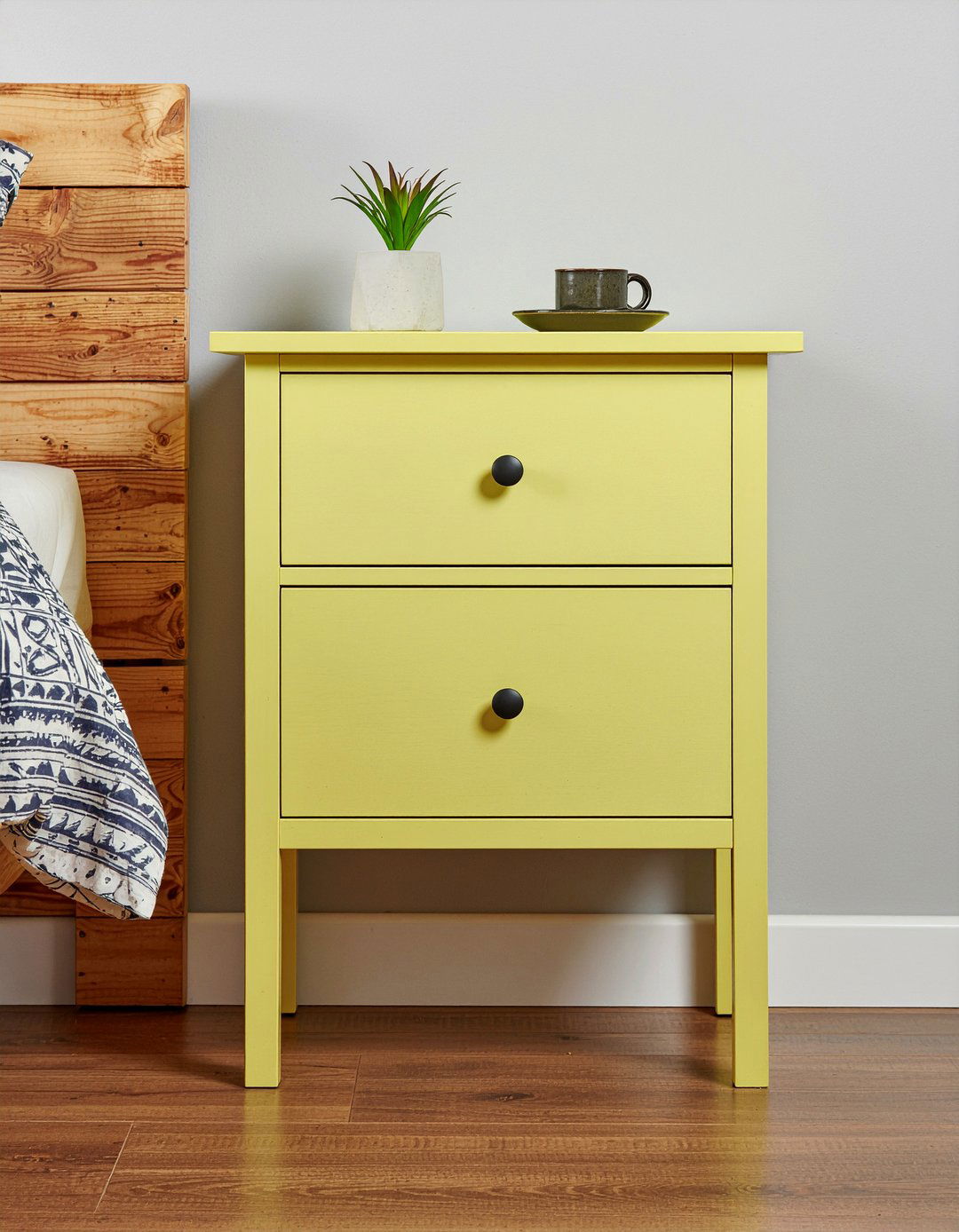Painted Pine Nightstand - 30 cheap bedroom furniture ideas