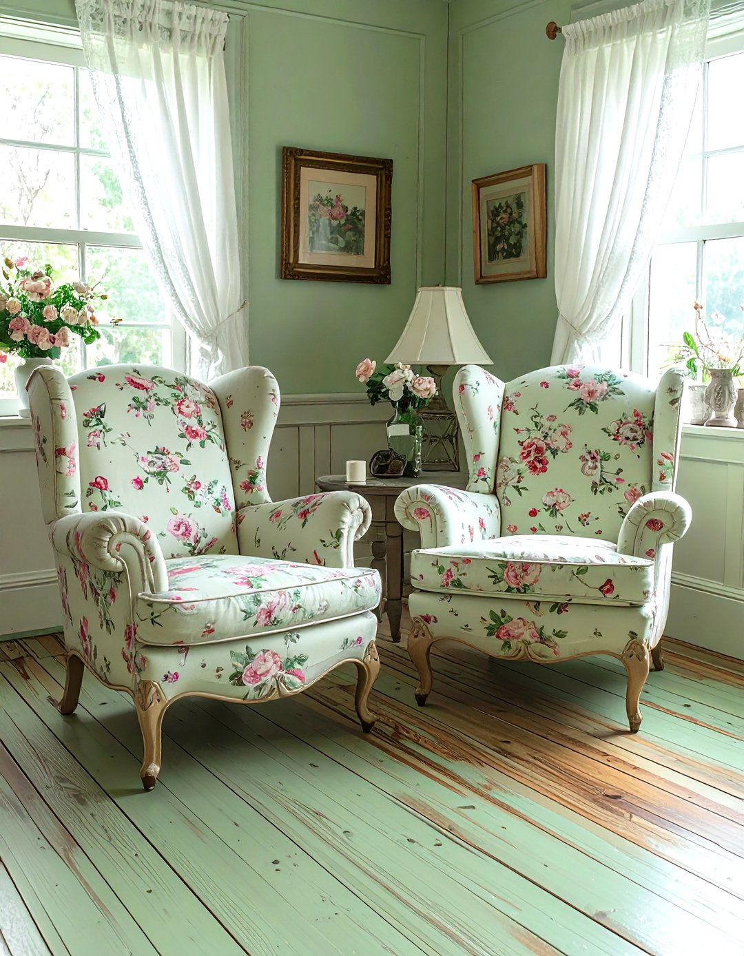 Painted Wood Floor - 30 living room floor design ideas