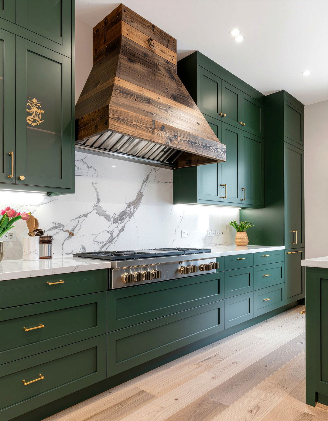 Painted Wood Hood - 30 custom hood kitchen ideas