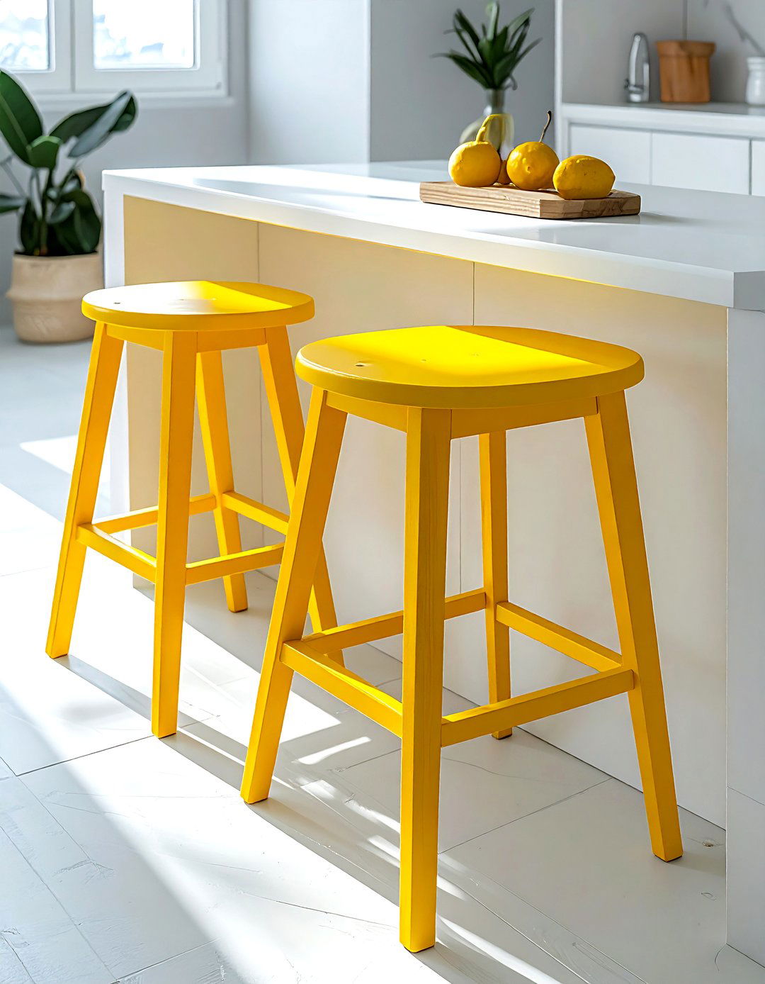 Painted bar stools - 30 DIY kitchen ideas