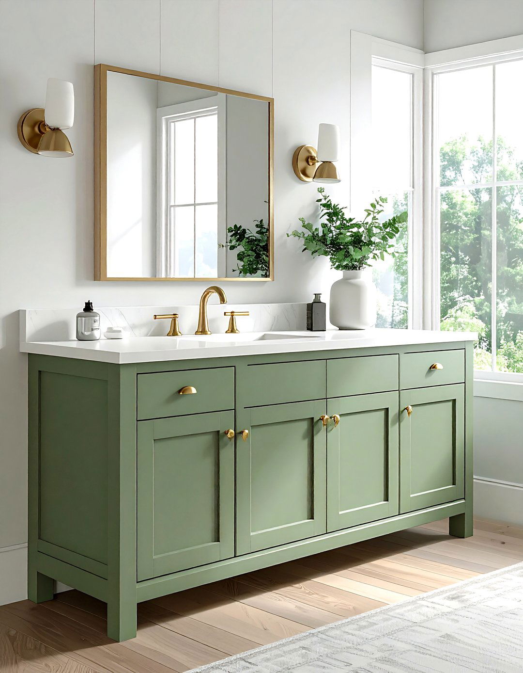 Painted bathroom vanity - 30 budget bathroom ideas