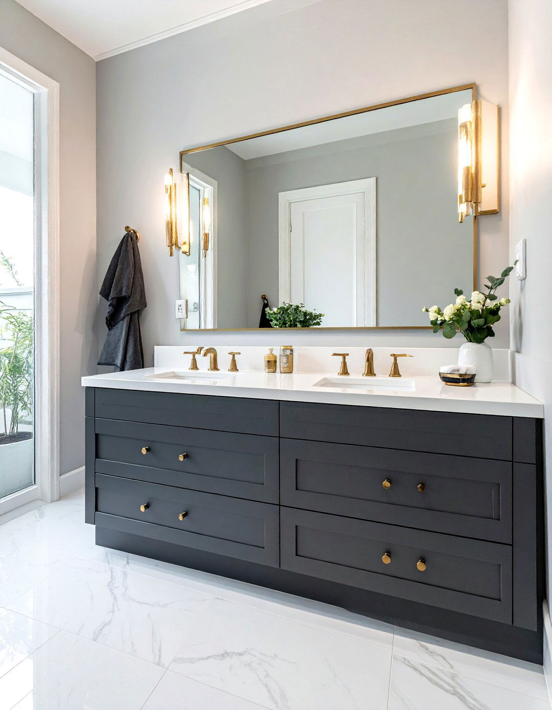 Painted bathroom vanity makeover - 30 DIY bathroom vanity ideas