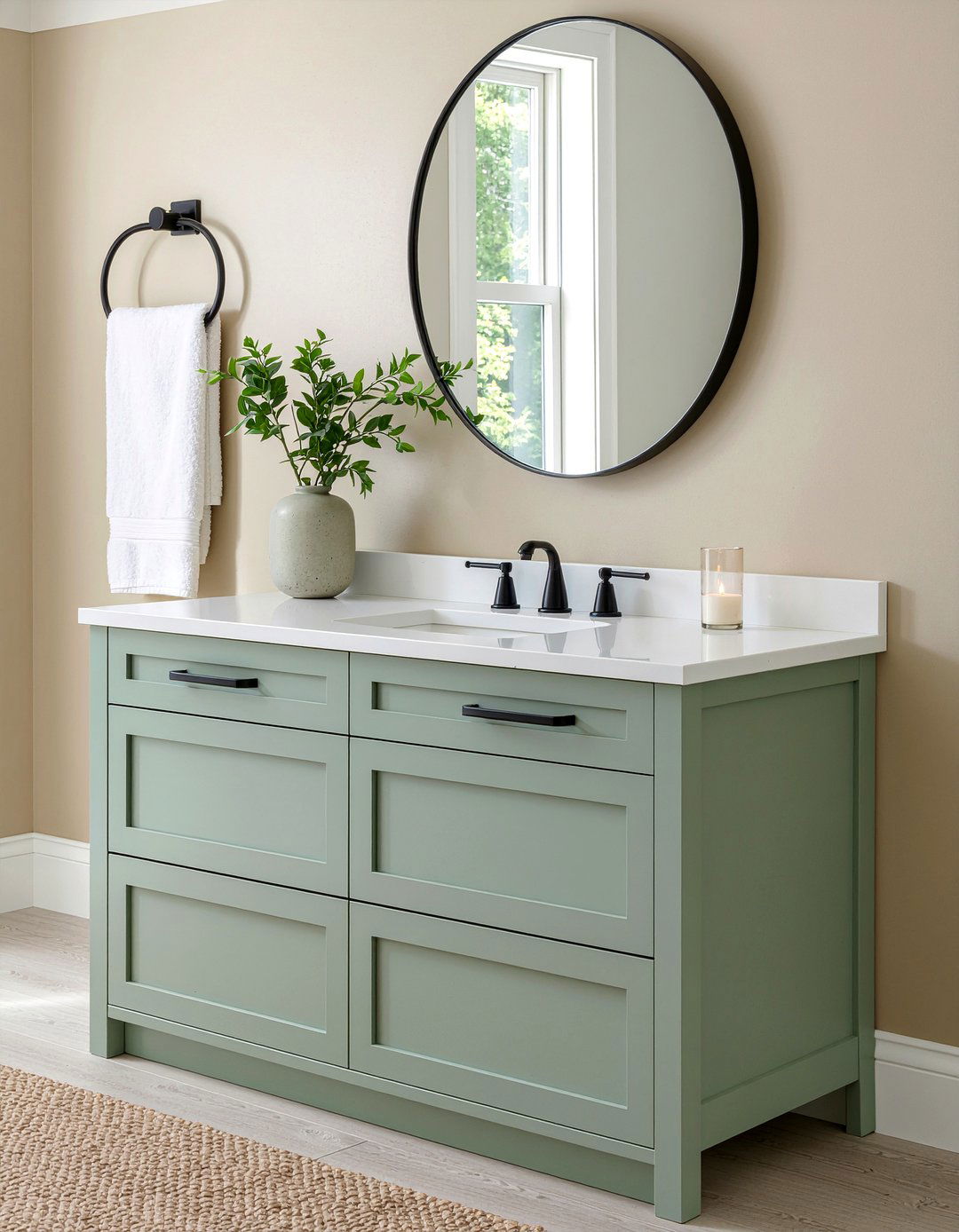 Painted bathroom vanity - 30 bathroom easy update ideas