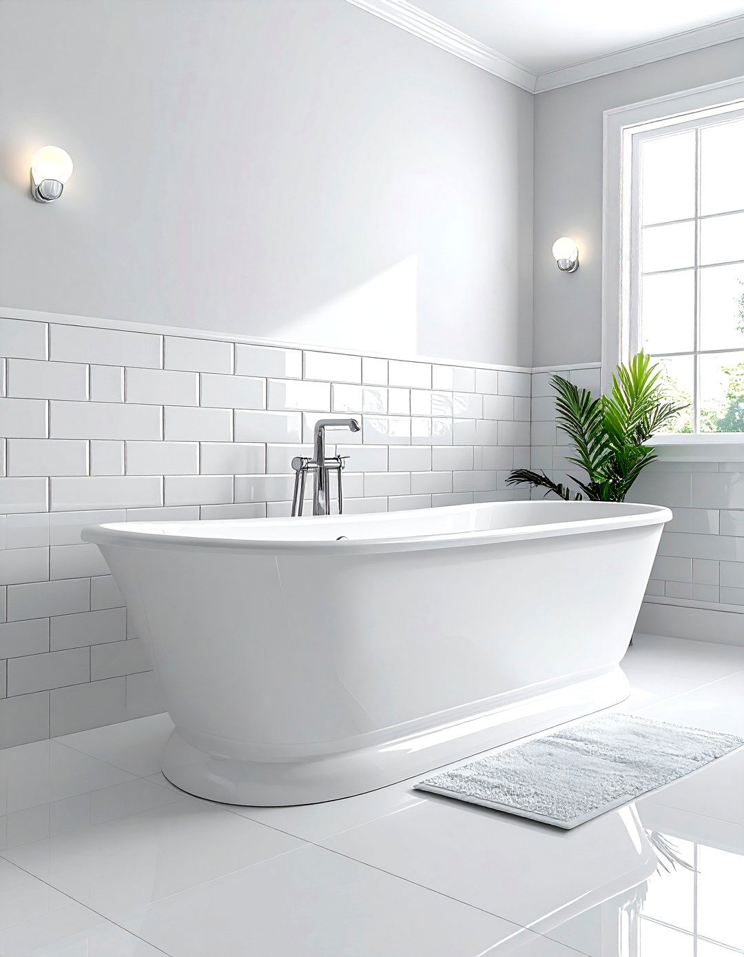 Painted bathtub surround - 30 budget bathroom ideas