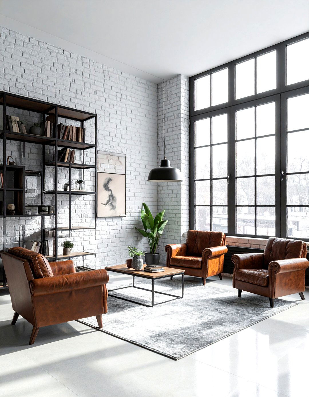 Painted brick panels - 30 living room paneled walls ideas