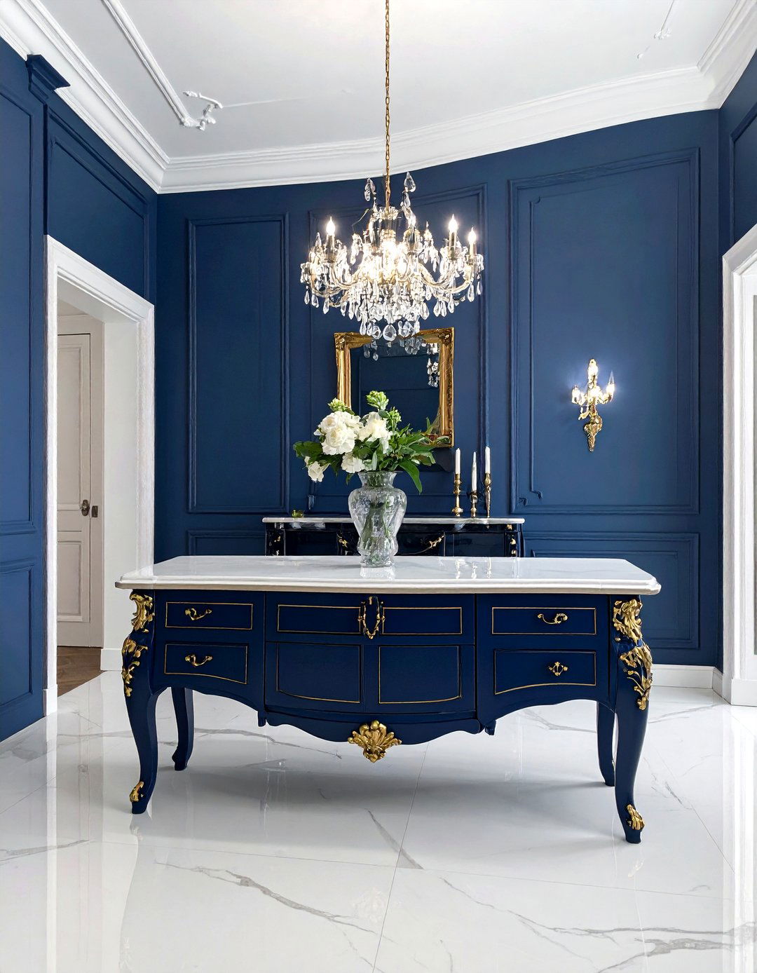 Painted buffet cabinet - 30 upcycled dining room ideas