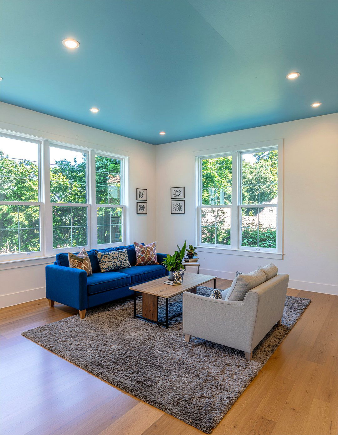 Painted ceiling - 30 living room ceiling update ideas