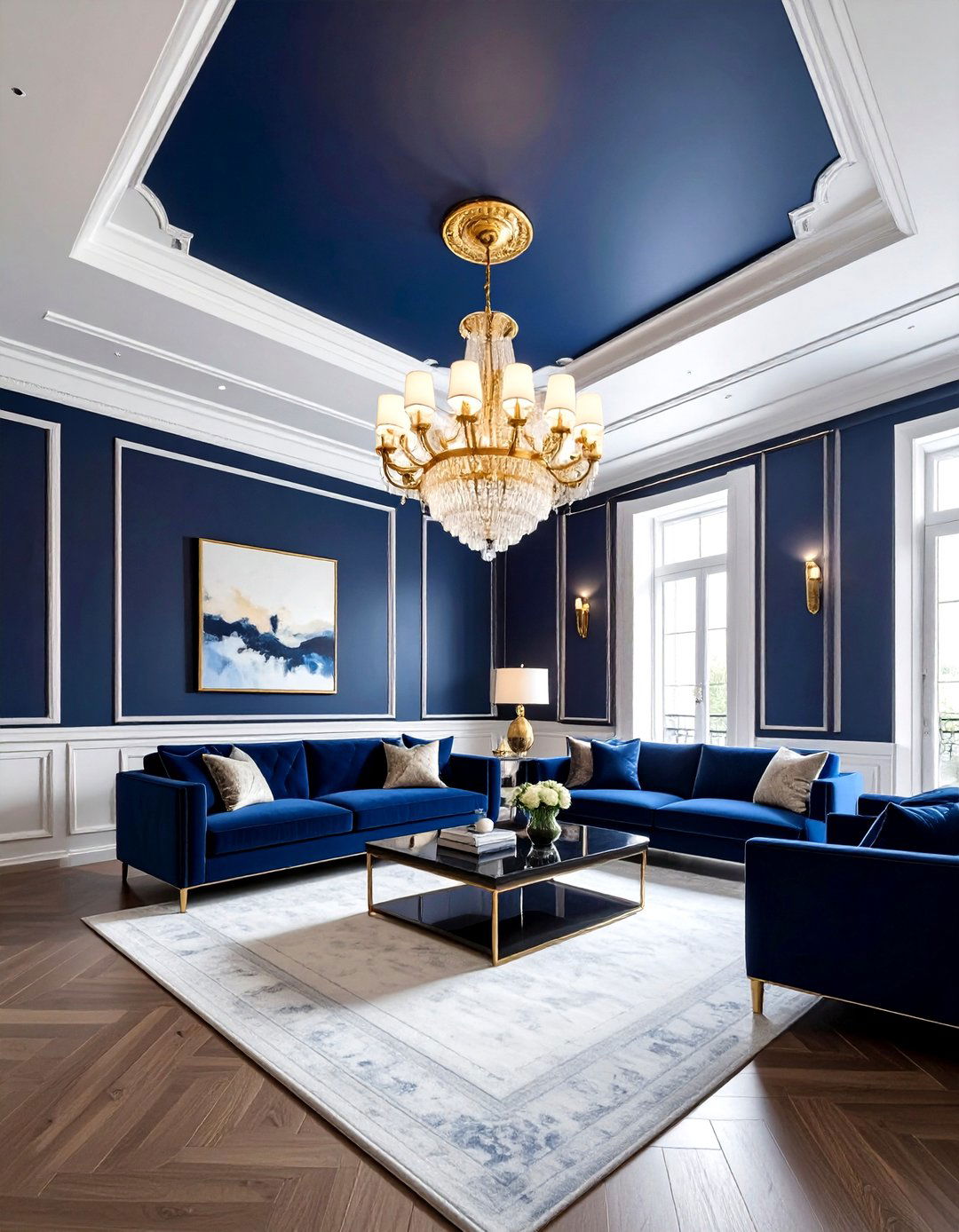 Painted ceiling color - 30 living room statement piece ideas