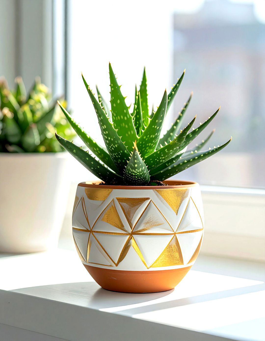 Painted clay pot - 30 dollar store decor ideas