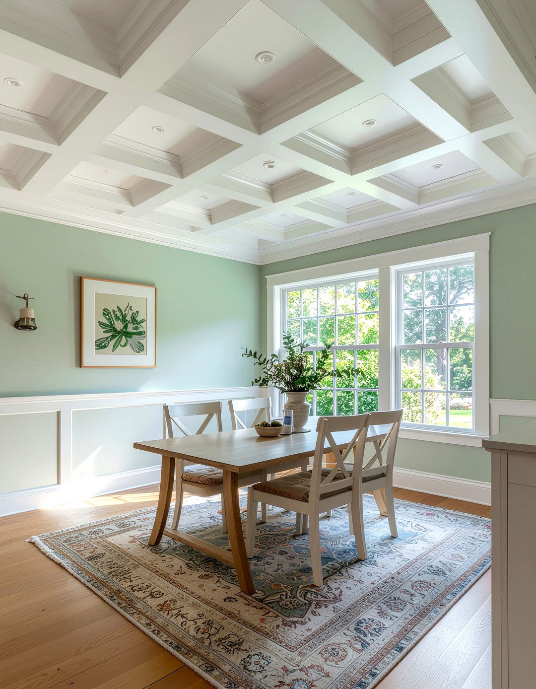 Painted coffered ceiling interiors - 30 dining room coffered ceiling ideas