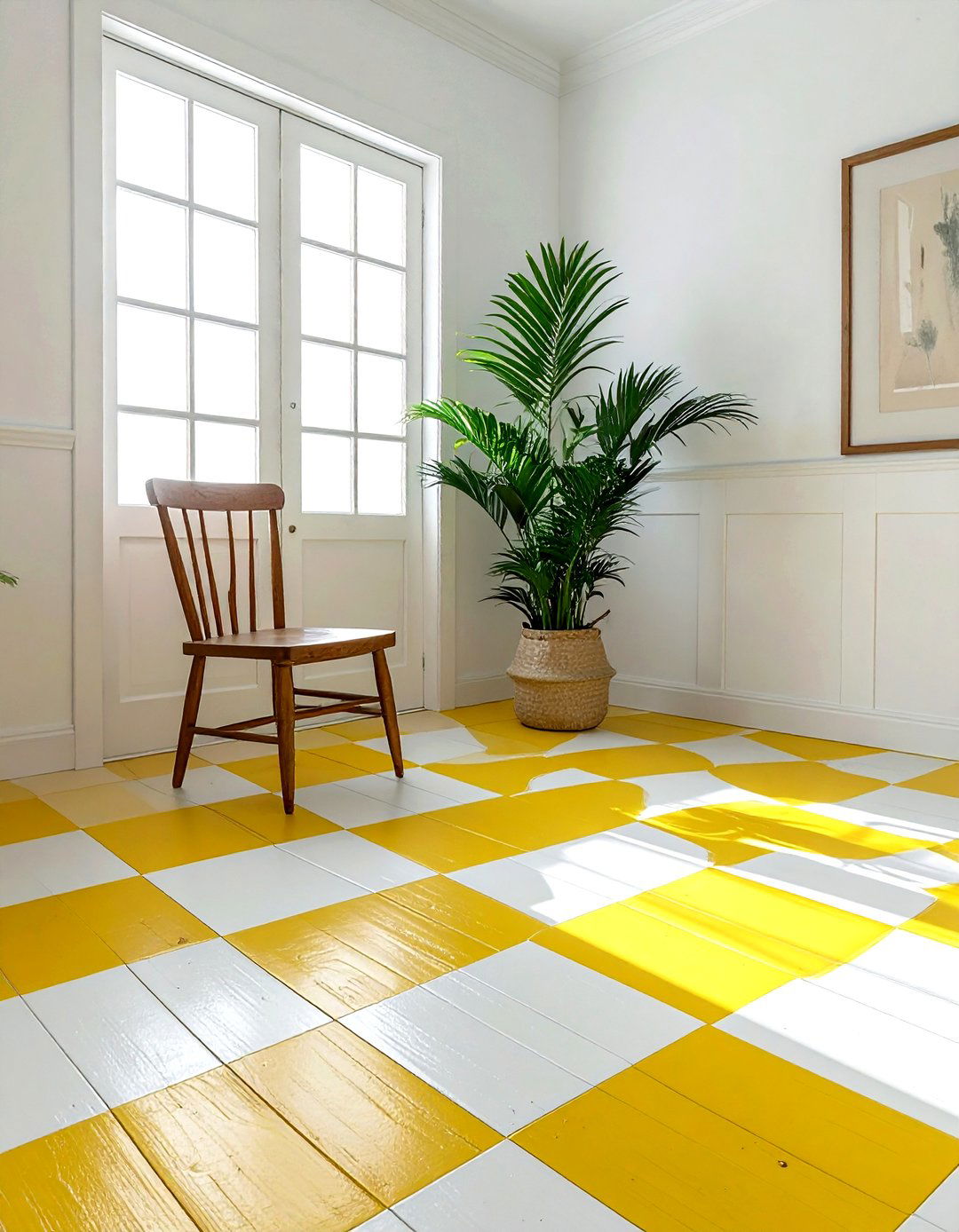 Painted floorboards - 30 colorful home decor ideas