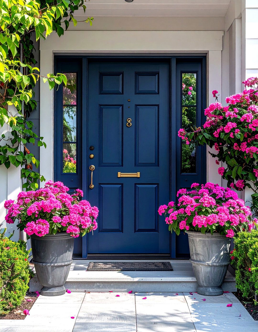 Painted front door makeover - 30 weekend decor project ideas